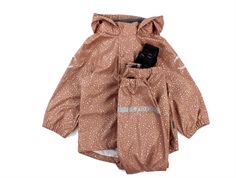 Mikk-line rainwear pants and jacket burlwood glitter